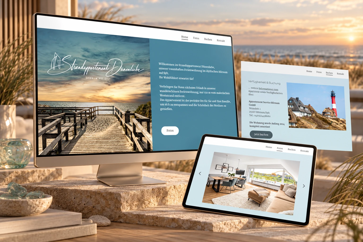 Website-Projekt Dünenliebe Sylt